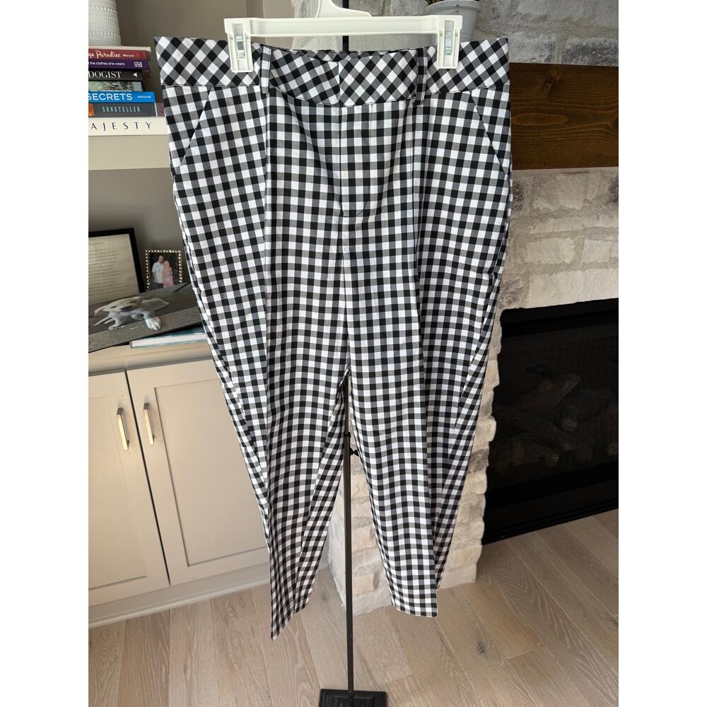 Soncy Women's Black And White Gingham Pant Size 1